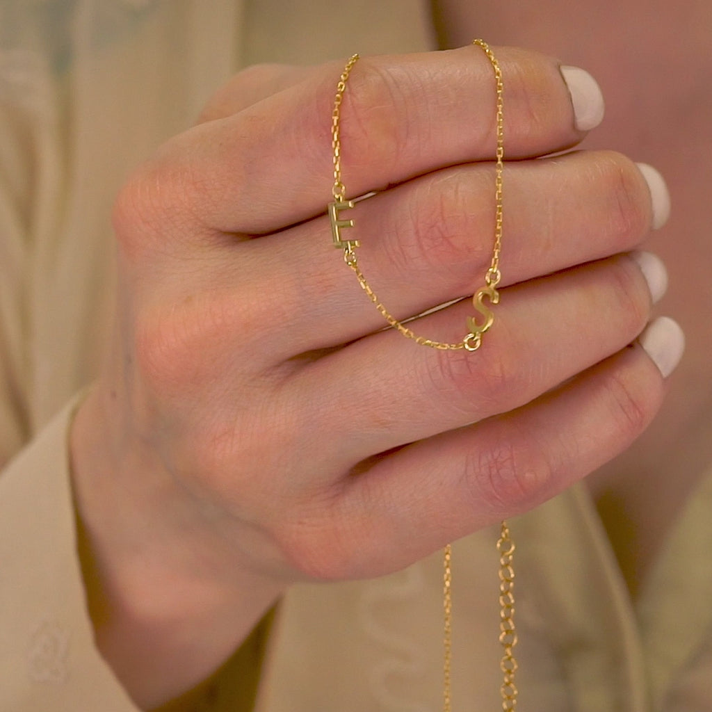 Two Letter Sıde Necklace