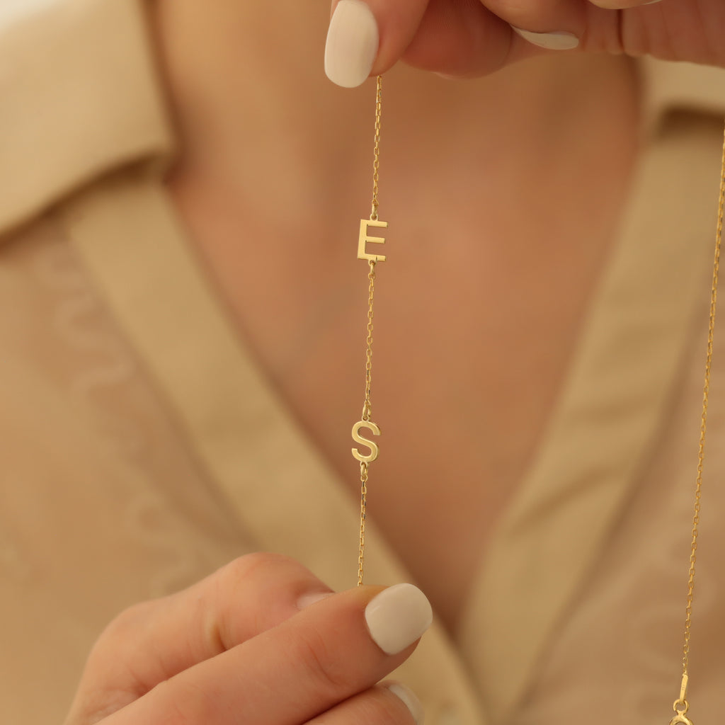 Two Letter Sıde Necklace