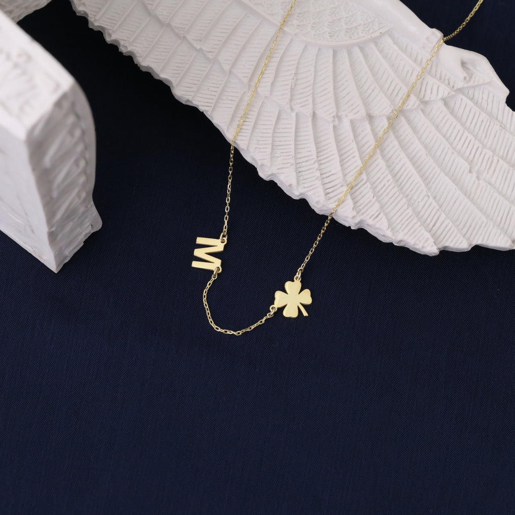 Clover Letter Necklace