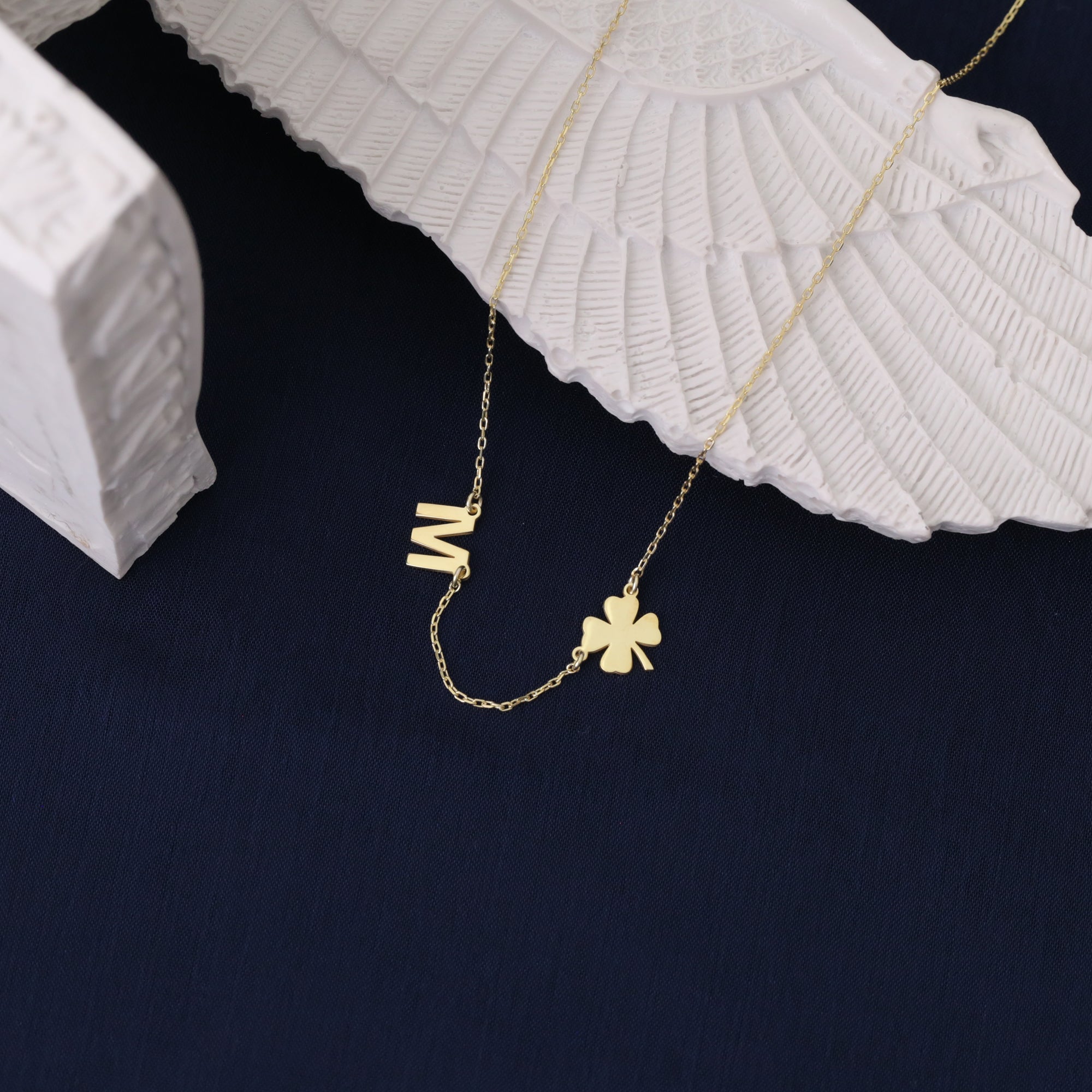 Clover Letter Necklace