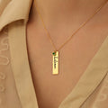 Birthstone Bar Name Necklace
