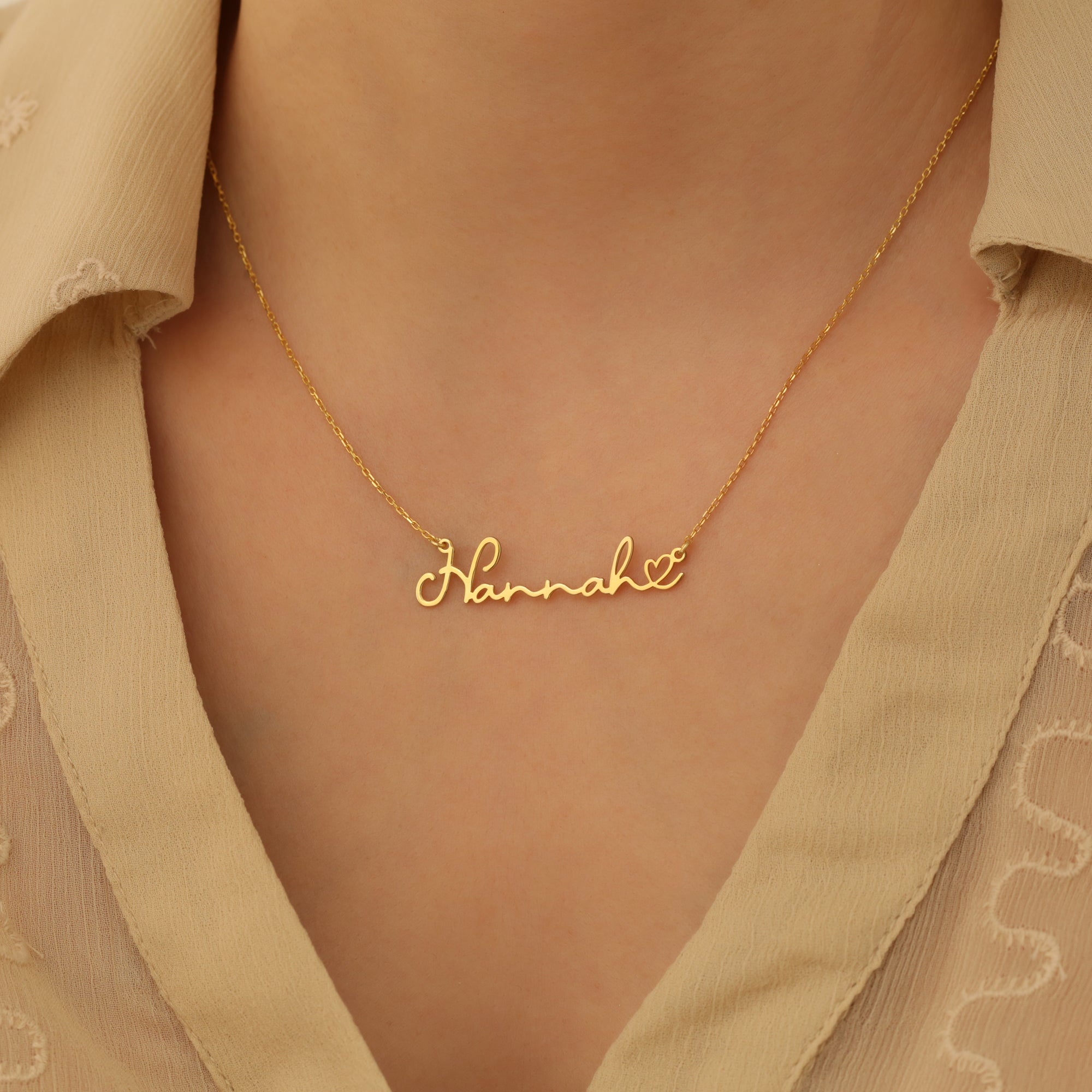 Horızontal Name Neclace