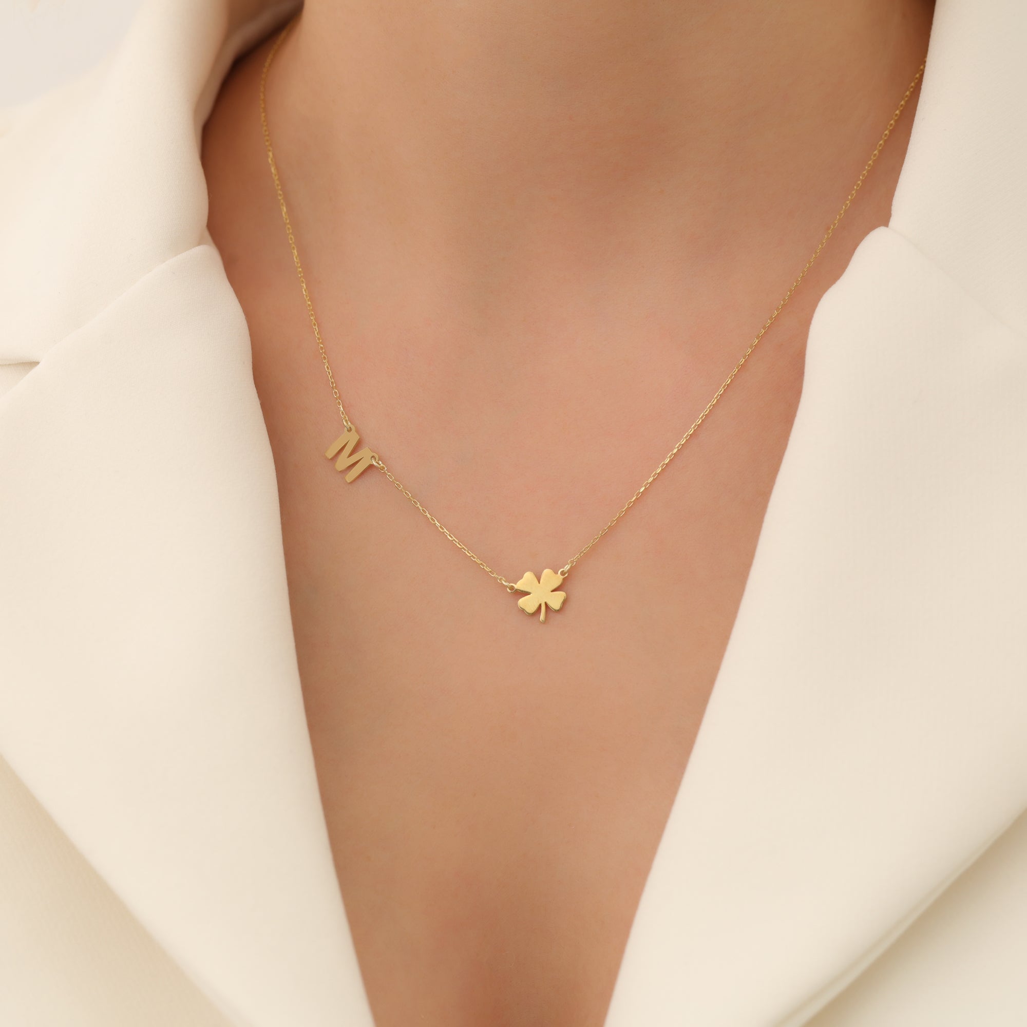 Clover Letter Necklace