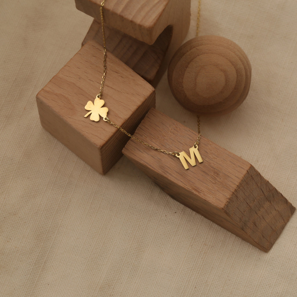 Clover Letter Necklace
