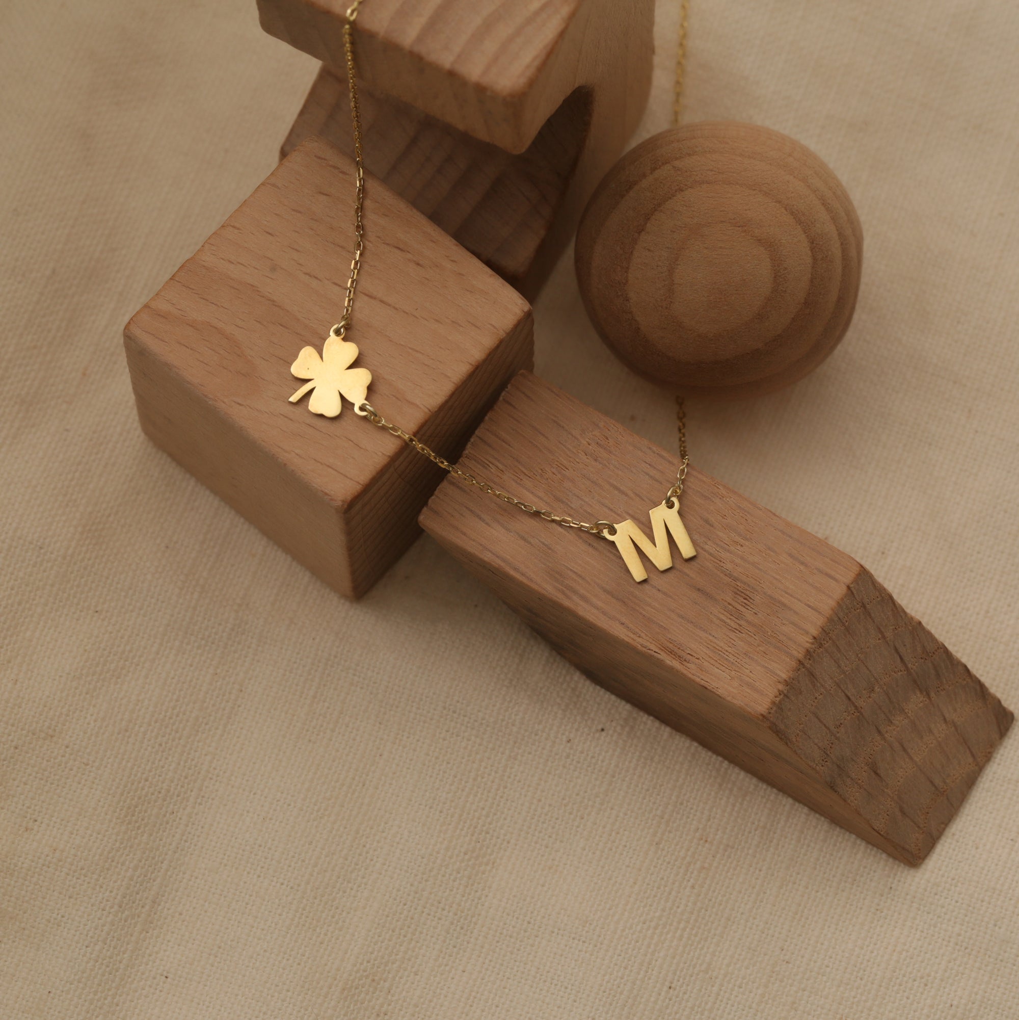 Clover Letter Necklace