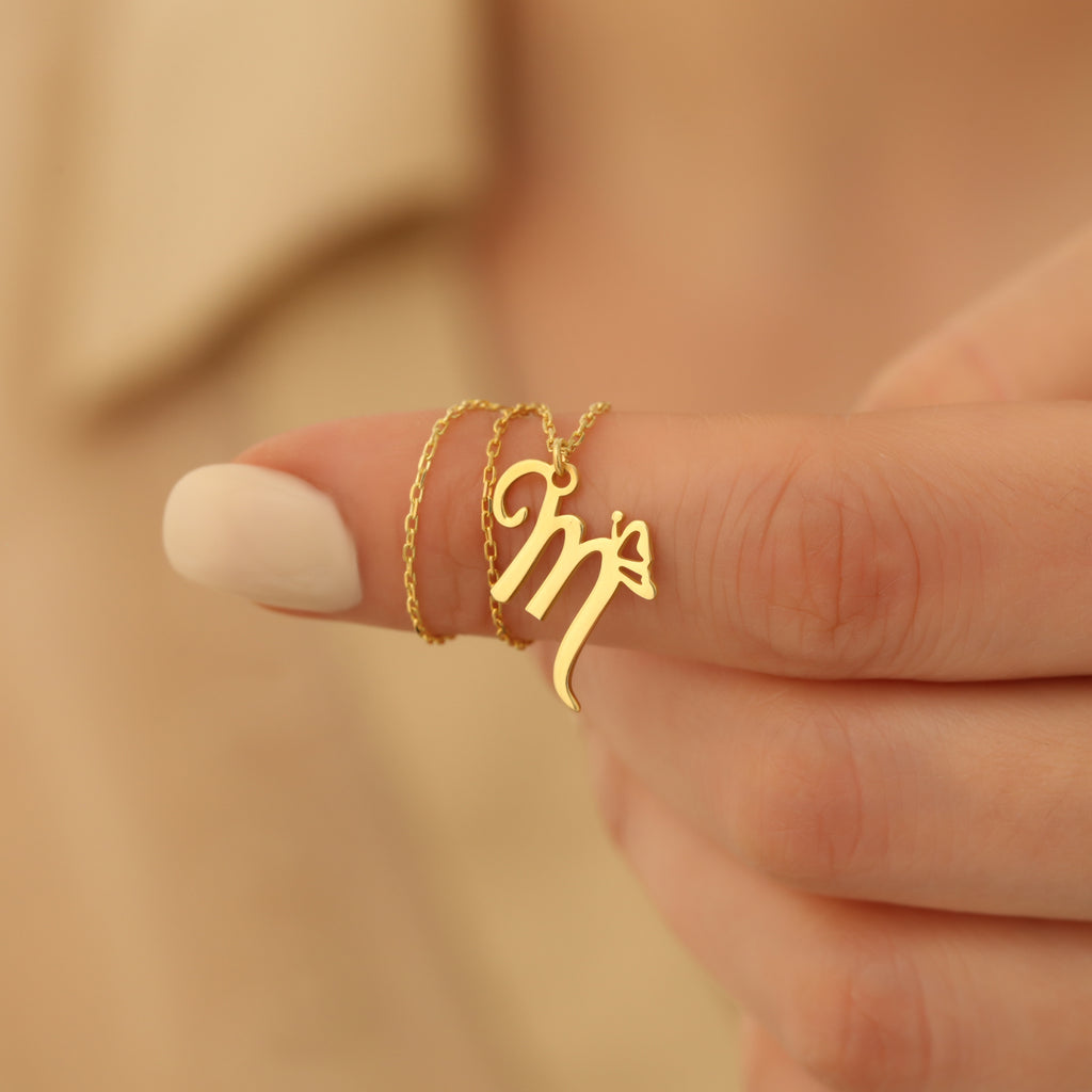 Burtterfly Letter Necklace