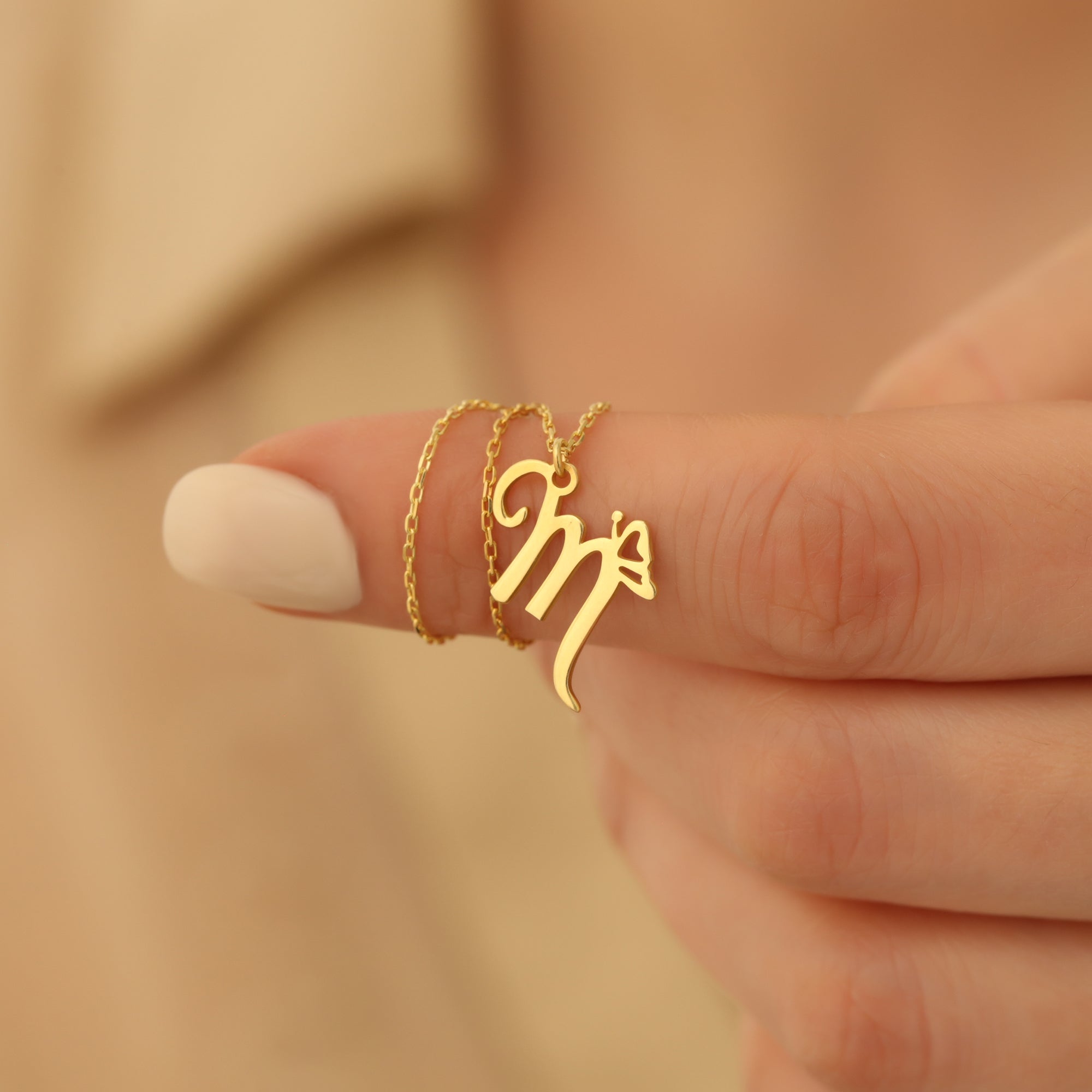 Burtterfly Letter Necklace